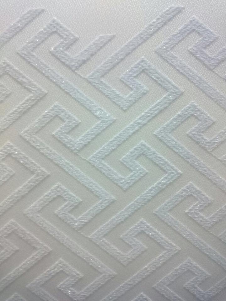Tablecloth Embroidery "Labyrinth on Jacquard" 14667.fj4941 in silver on white