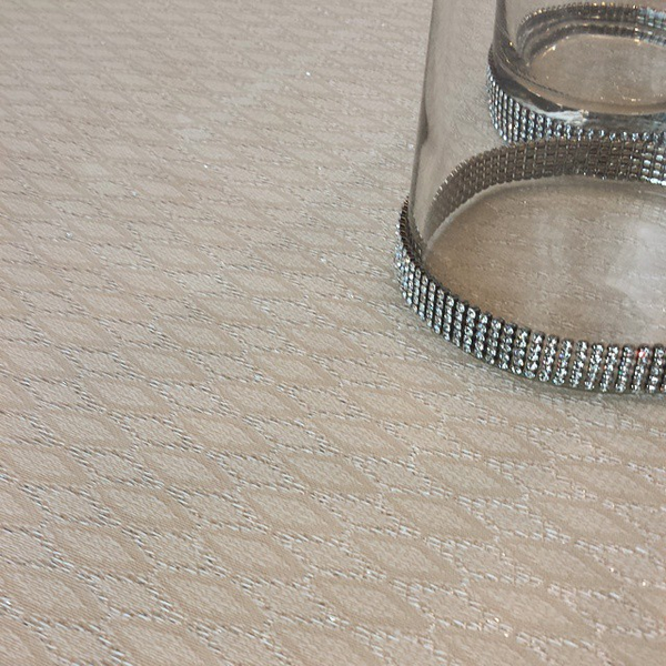 Tablecloth Jacquard 12624 Silver on Cream Chenille