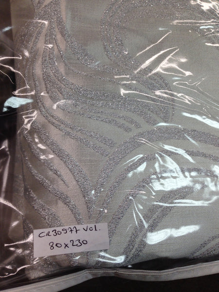 Tablecloth Jacquard "cr30977" in silver