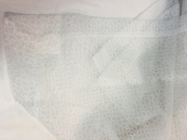 Table Linen Embroidery "Foam" 12690.1950 on Sheer