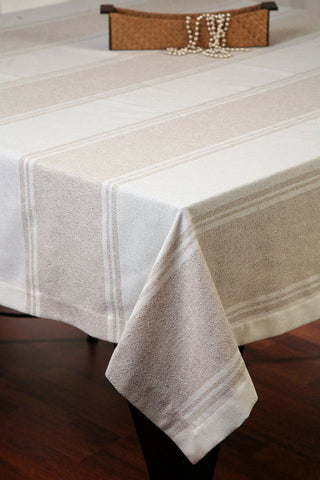 Table Linen Mistolino "Stripe Gigante"  on Ecru