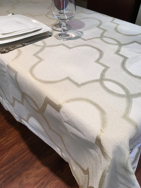 Tablecloth Jacquard "Trellis Angel Hair" 12633_9712