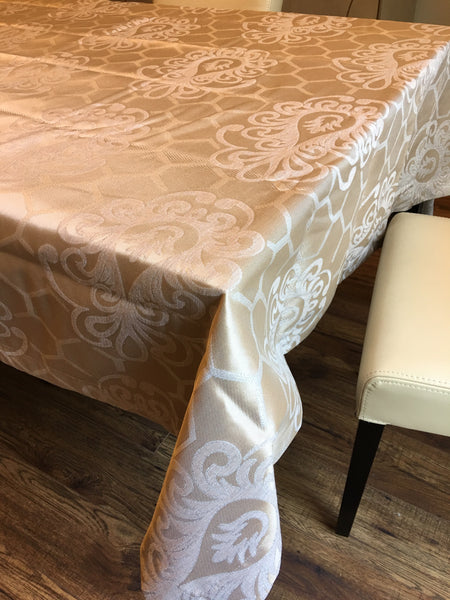 Tablecloth "Peteque" in silver caramel